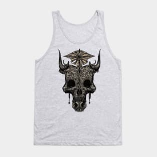 Tribal Tattoo Bulls Skull Tank Top